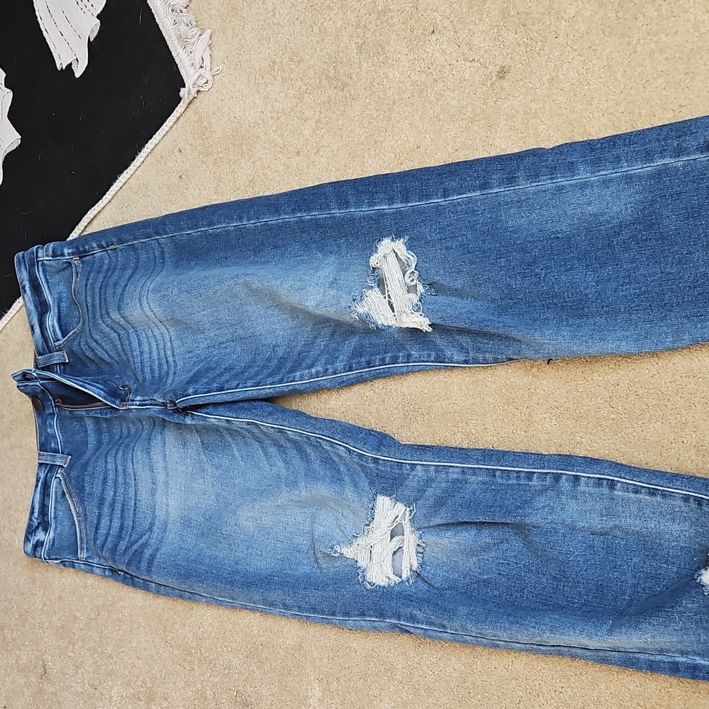 High rise crop jeans